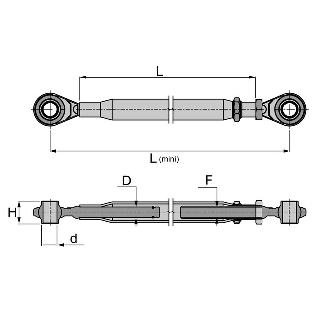 Stabilisateur Rigide Coulissant LG Mini 575 MM Type Renault référence fournisseur 31110105